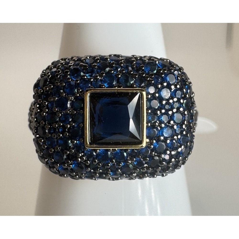 Bomb Party Clarity and Chaos Sapphire Ring RG58247 Gold Hematite Size 8